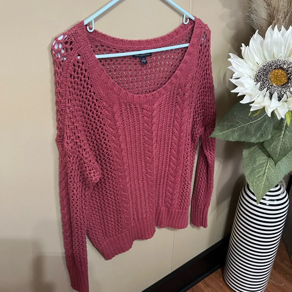 American Eagle Outfitters Women's Rose Knit Sweater